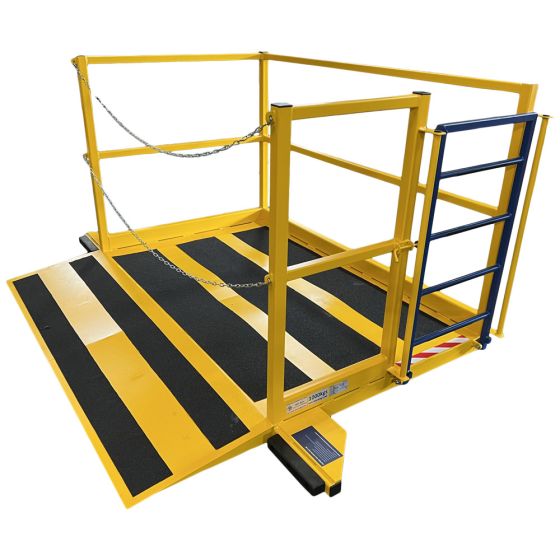 Forklift lorry loading platform